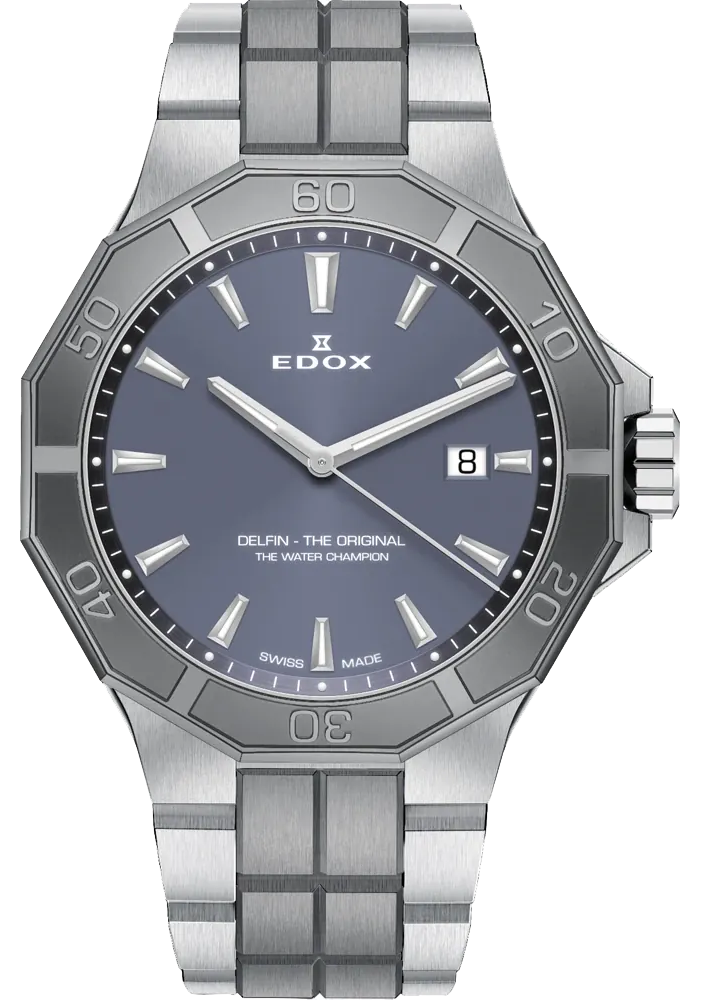 Edox Delfin Date 53021 3GM GIN