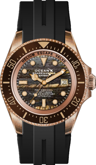 OceanX Sharkmaster Bronze SMB544 Tiger Iron Limited Edition OceanX Sharkmaster Bronze SMB544 Tiger Iron Limited Edition