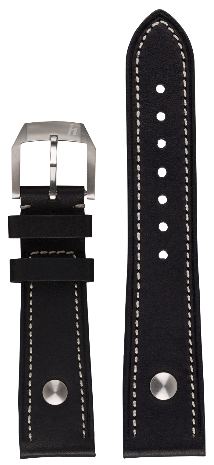 Hanhart Black Leather Strap 20mm 9920.0010-02