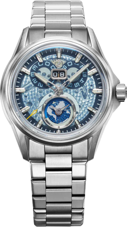 Zelos Spearfish Dual Time TI Ocean Blue - SeriousWatches.com Zelos Spearfish Dual Time TI Ocean Blue - SeriousWatches.com
