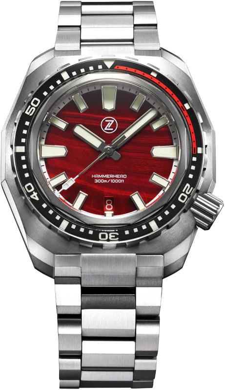 Zelos Hammerhead V3 TI Red Tiger's Eye - SeriousWatches.com Zelos Hammerhead V3 TI Red Tiger's Eye - SeriousWatches.com