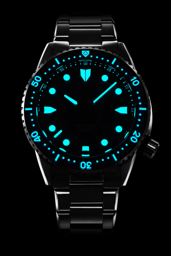 Zelos Great White 43mm Ti DLC Blue Meteorite - SeriousWatches.com