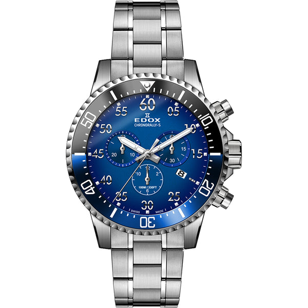 Edox Chronorally S Chronograph 10227 3NBUM BUBN SeriousWatches