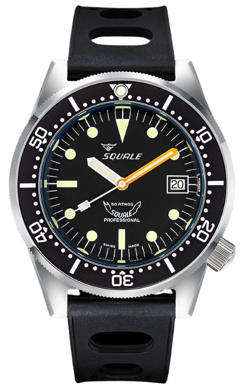 Squale 50 Atmos Black 1521-026/A 1521CL.NMT