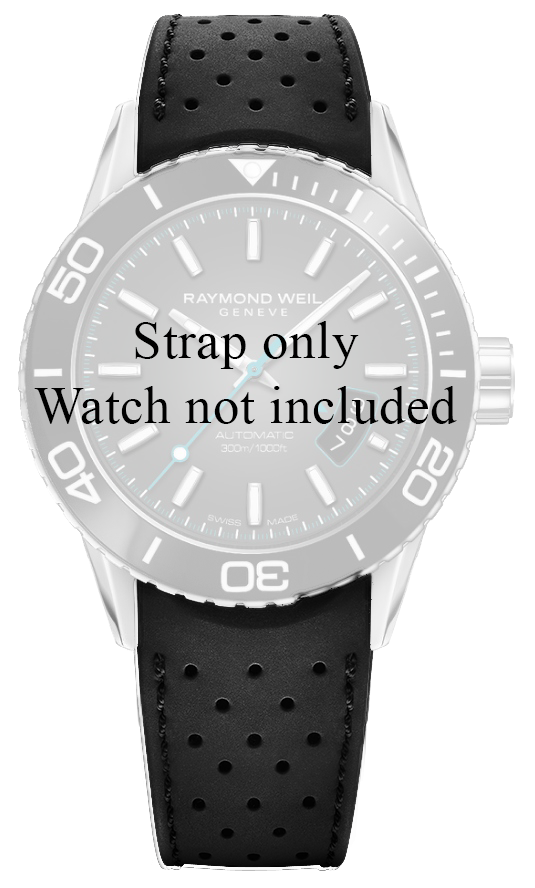 Raymond Weil Freelancer Diver Rubber Strap Butterfly Clasp