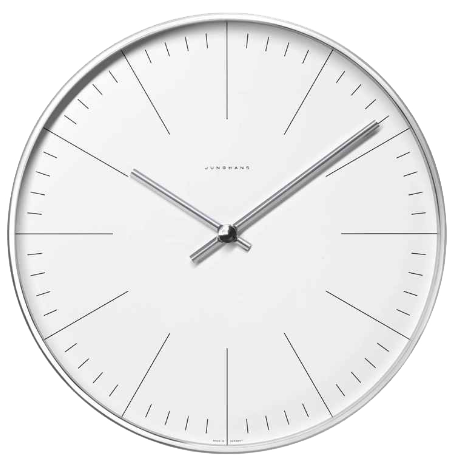 Max bill wall clearance clock