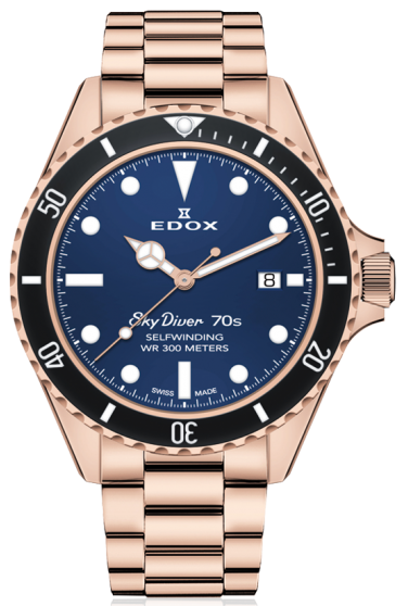 Edox Skydiver Automatic 80112 37RNM BUI - SeriousWatches.com