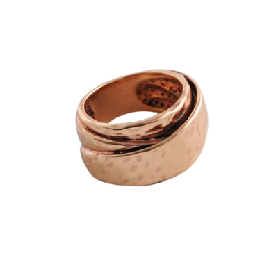 Barse Hammered Copper Wrap Ring