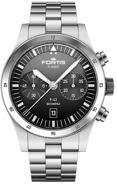 Fortis Flieger F-43 Bicompax Black - Main Image