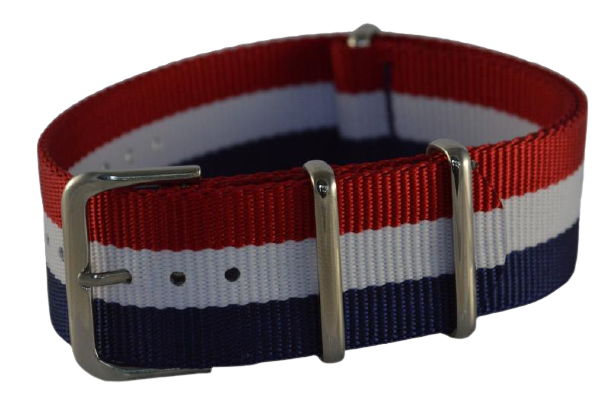 Nylon Strap Red, White and Navy Premium