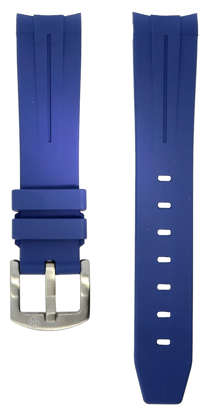 NTH Blue Curved-End Viton Rubber Strap 20mm