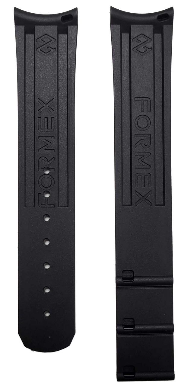 Formex Essence ThirtyNine Deployant Black Rubber Strap 20mm