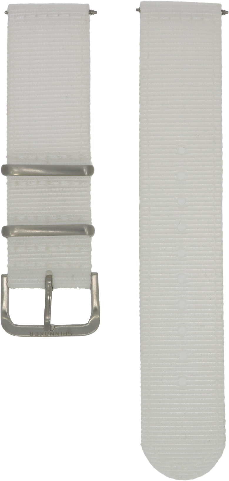 Spinnaker White Two-Piece Nylon Nylon Strap 22mm