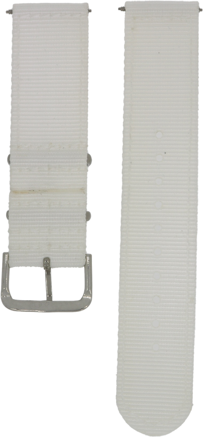 Spinnaker White Two-Piece Nylon Nylon Strap 22mm