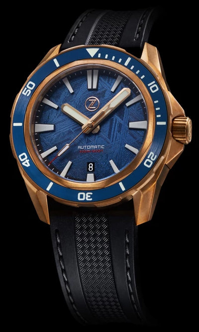 Zelos Swordfish Bronze Blue Meteorite ETA 2892 - Main Image