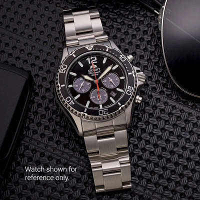 Islander Watch 22mm Brushed Bracelet for Orient Mako Solar Chronograph #BRAC-154