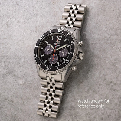 Islander Watch 22mm Brushed and Polished Bracelet for Orient Mako Solar Chronograph #BRAC-155
