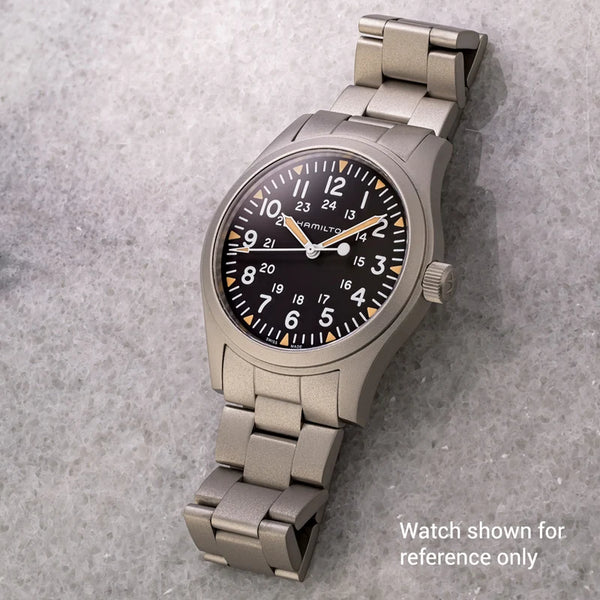 Islander Watch 22mm Blasted Bracelet for Hamilton Khaki Field Mechanical 42mm #BRAC-161