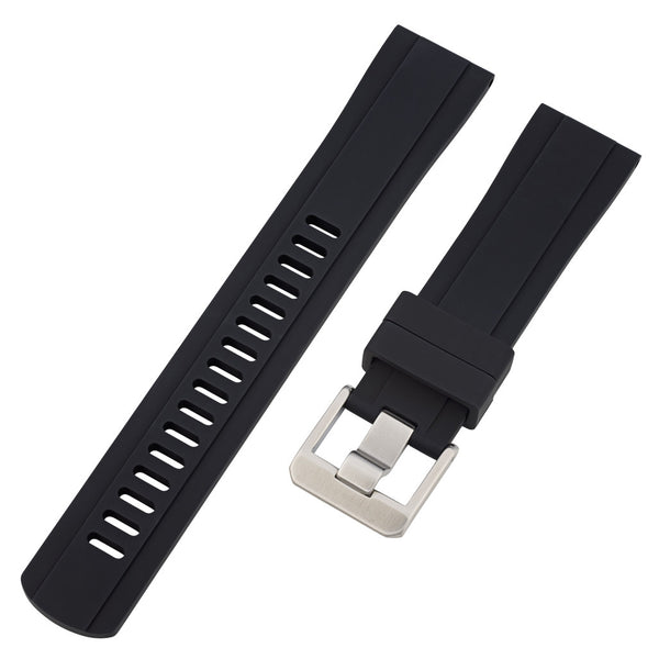 Islander Watch 22mm Black FKM Rubber Strap #BRAC-40