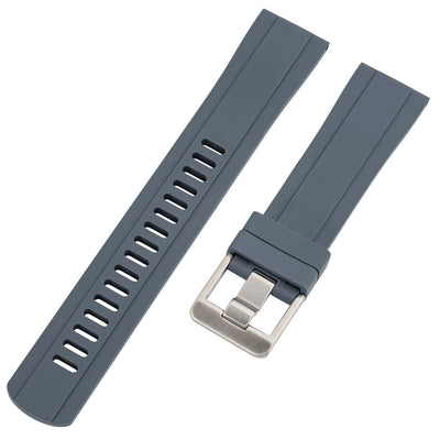 Islander Watch 22mm Anthracite Gray FKM Rubber Strap #BRAC-43