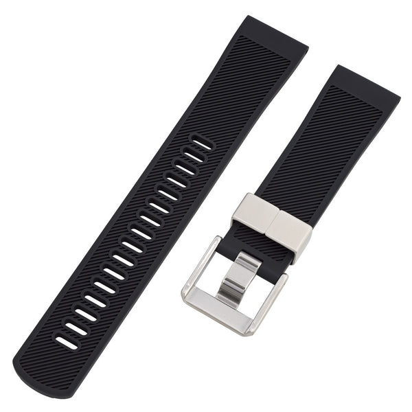 Islander Watch 20mm Black FKM Rubber Strap #BRAC-46