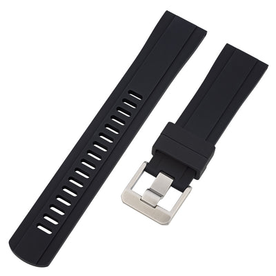 Islander Watch 20mm Black FKM Rubber Strap #BRAC-46