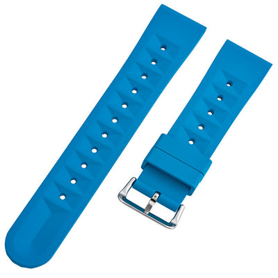 Islander Watch 22mm Sky Blue Waffle FKM Rubber Strap #BRAC-56