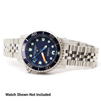 Islander Watch 18mm Brushed and Polished Bracelet for Citizen 36.5mm Promaster Solar Dive Watch #BRAC-89