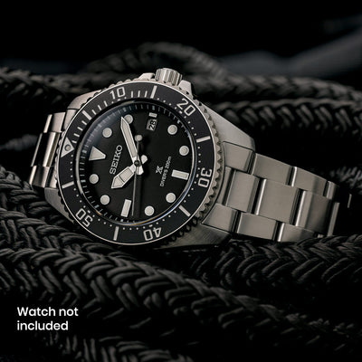 Islander Watch 20mm Brushed Bracelet for Seiko 41mm Solar Dive #BRAC-131