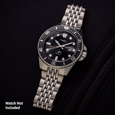 Islander Watch 22mm Beads of Rice Bracelet for Casio Duro Quartz Dive Watch #BRAC-142