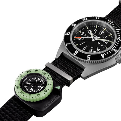 Marathon Glow-In-The-Dark Clip Compass CO194005-BK