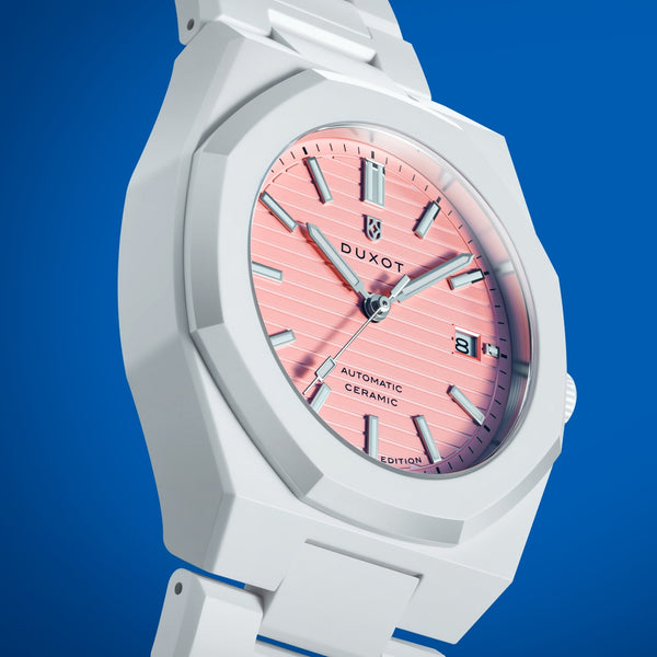 Duxot Pamplona Ceramic Petal Cream Automatic Limited Edition DX-2078-11