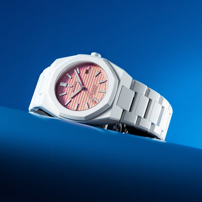 Duxot Pamplona Ceramic Petal Cream Automatic Limited Edition DX-2078-11