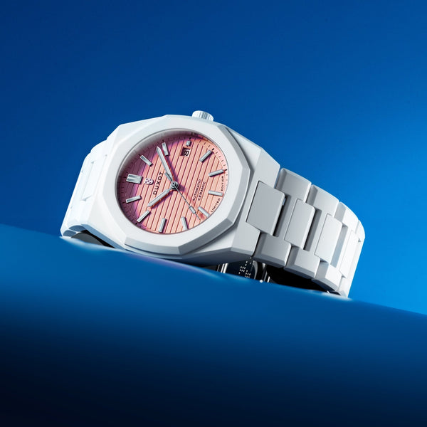 Duxot Pamplona Ceramic Petal Cream Automatic Limited Edition DX-2078-11