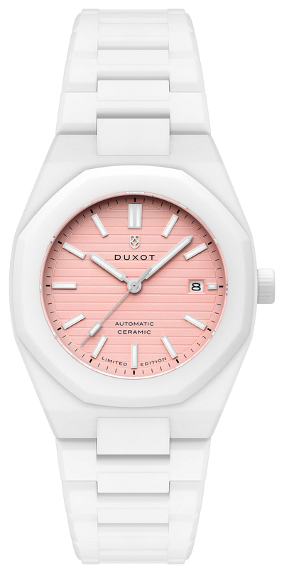 Duxot Pamplona Ceramic Petal Cream Automatic Limited Edition DX-2078-11