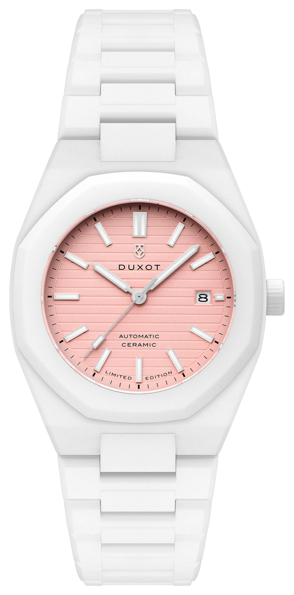 Duxot Pamplona Ceramic Petal Cream Automatic Limited Edition DX-2078-11