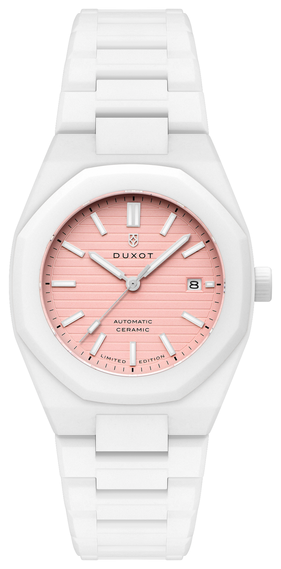 Duxot Pamplona Ceramic Petal Cream Automatic Limited Edition DX-2078-11