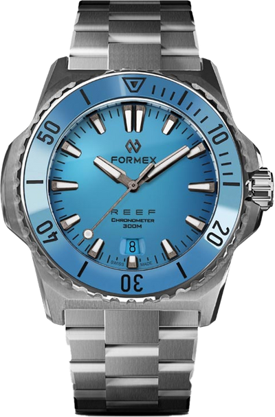 Formex REEF 39.5mm Automatic Chronometer 300m Bahama Blue Bracelet SeriousWatches