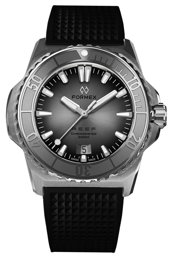 Formex REEF 39.5mm Automatic Chronometer 300m Silver Rubber