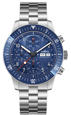 Fortis Novonaut N-42 Cobalt Blue - SeriousWatches.com