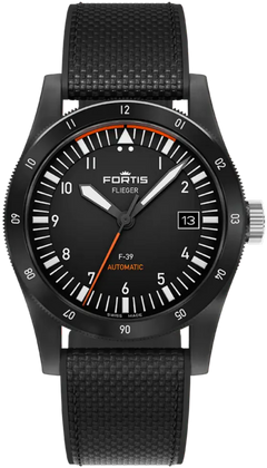 Fortis Flieger F-39 Werk 7 Mission Black - SeriousWatches.com