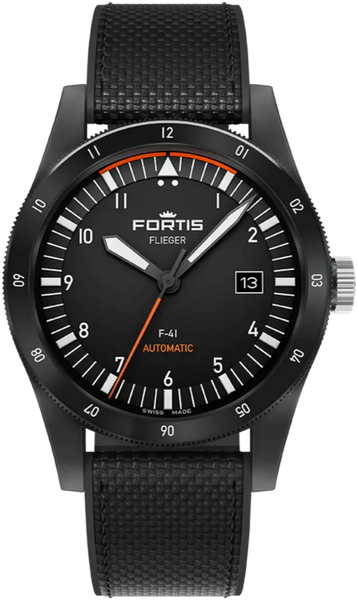 Fortis Flieger F-41 Werk 7 Mission Black - SeriousWatches.com