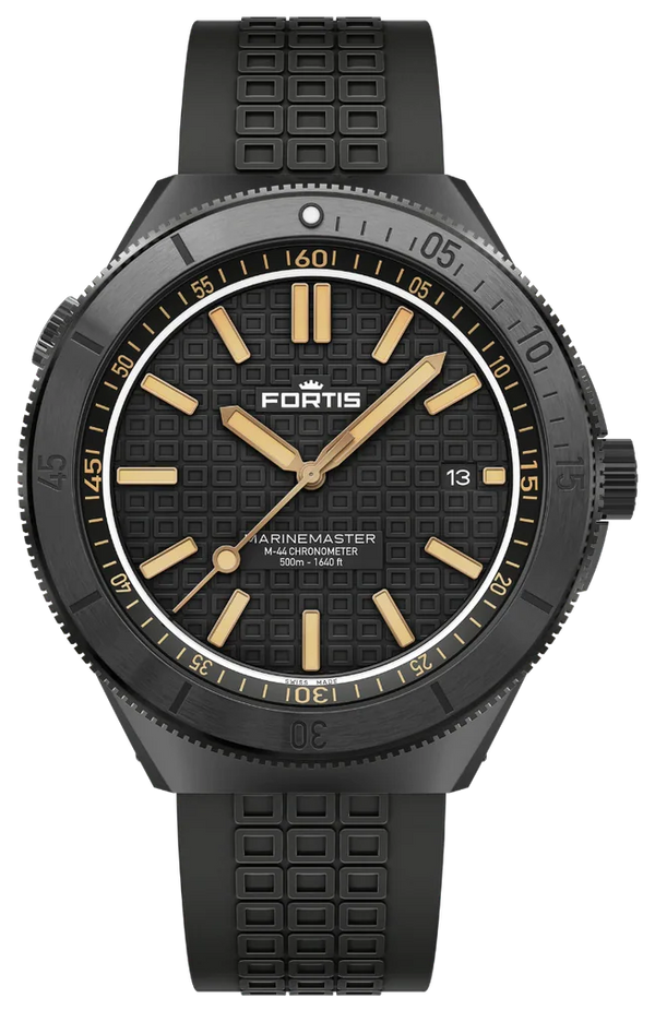 Fortis Marinemaster M-44 DLC Black Resin