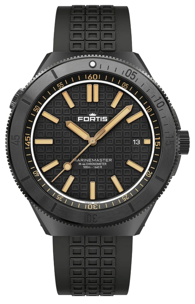 Fortis Marinemaster M-44 DLC Black Resin