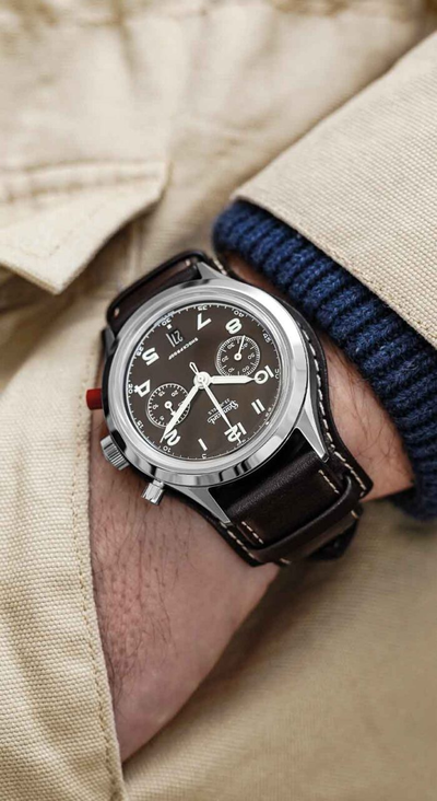 Hanhart 417 ES Mocha Flyback Date 42mm Limited Edition