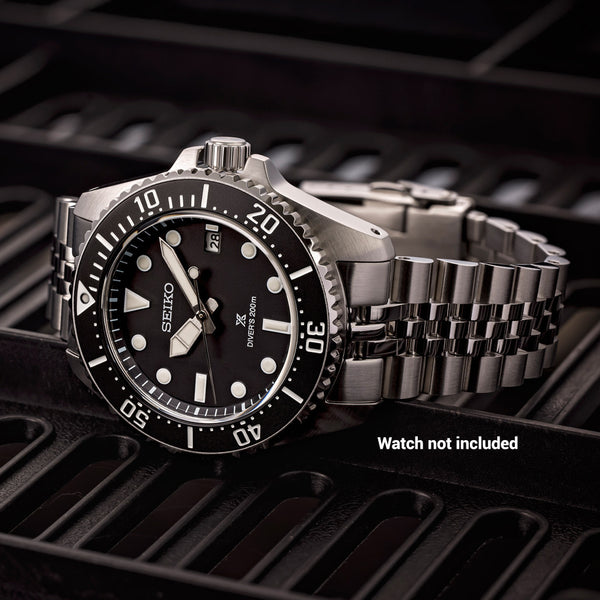 Islander Watch 20mm Brushed and Polished Bracelet for Seiko 41mm Solar Dive #BRAC-132