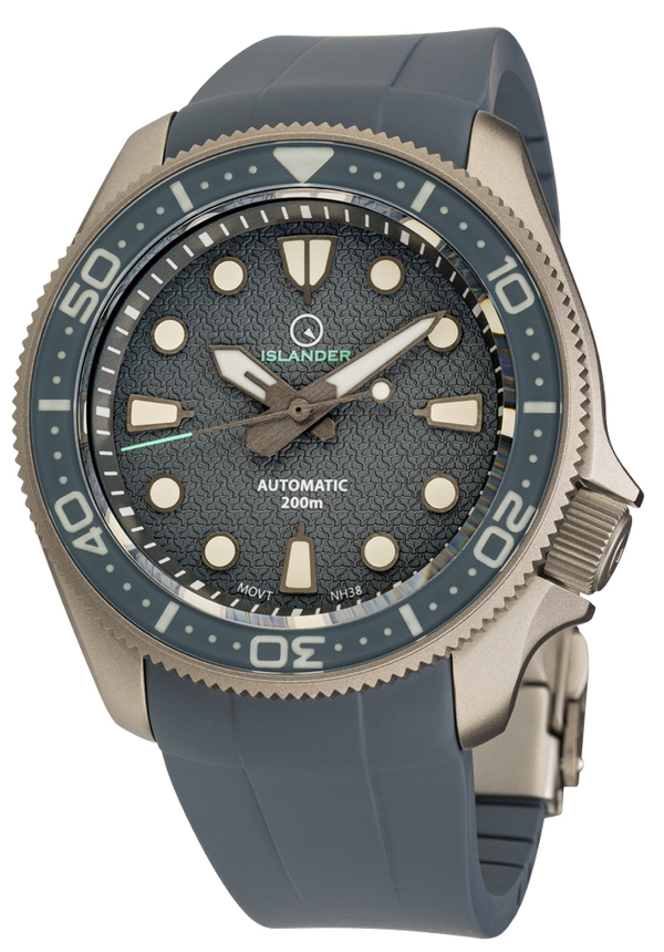 Islander Watch Sands Point Titanium Grey Whale Tail Dial #ISL-259