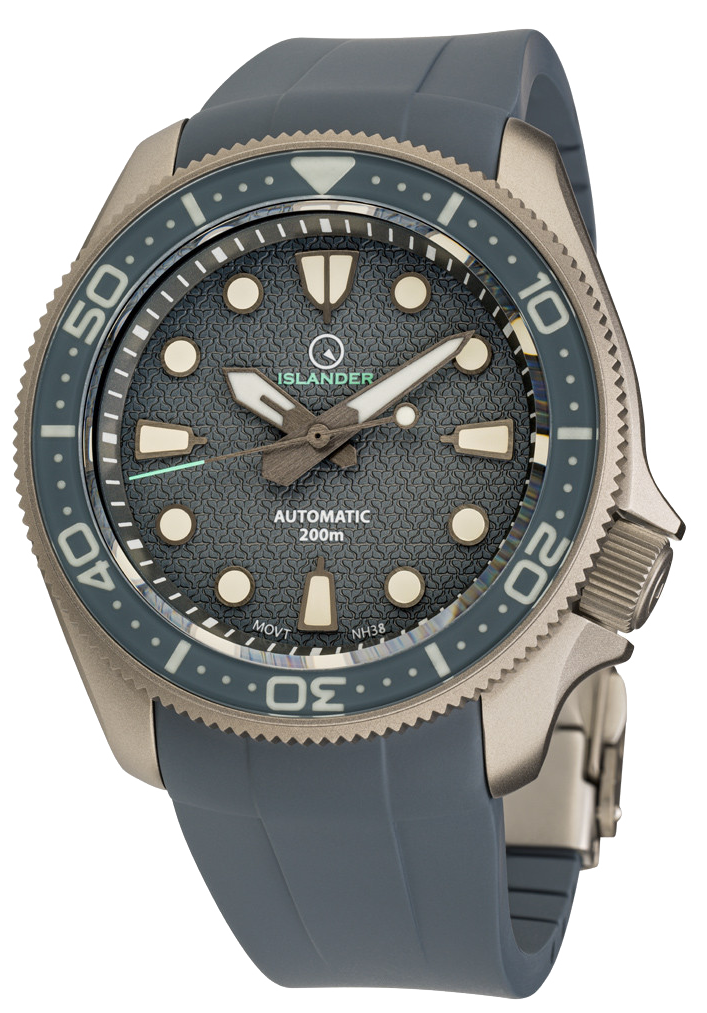 Islander Watch Sands Point Titanium Grey Whale Tail Dial #ISL-259