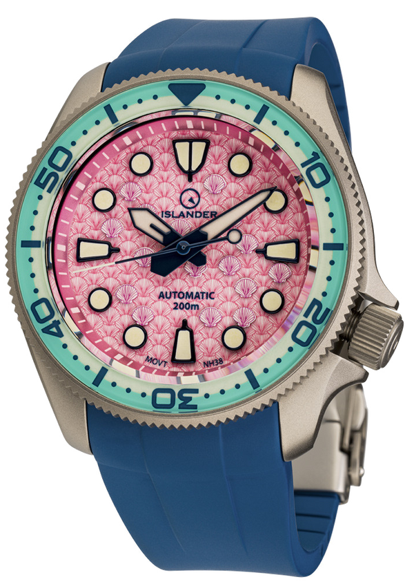 Islander Watch Sands Point Titanium Pink Shell Dial #ISL-260