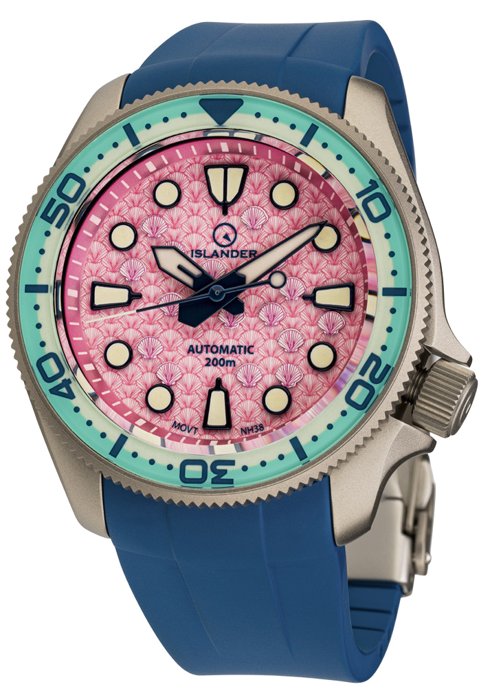 Islander Watch Sands Point Titanium Pink Shell Dial #ISL-260